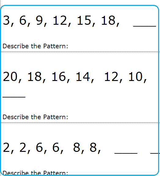 Grade 1 Number Patterns Worksheets Pdf Kidsworksheetfun Identifying 